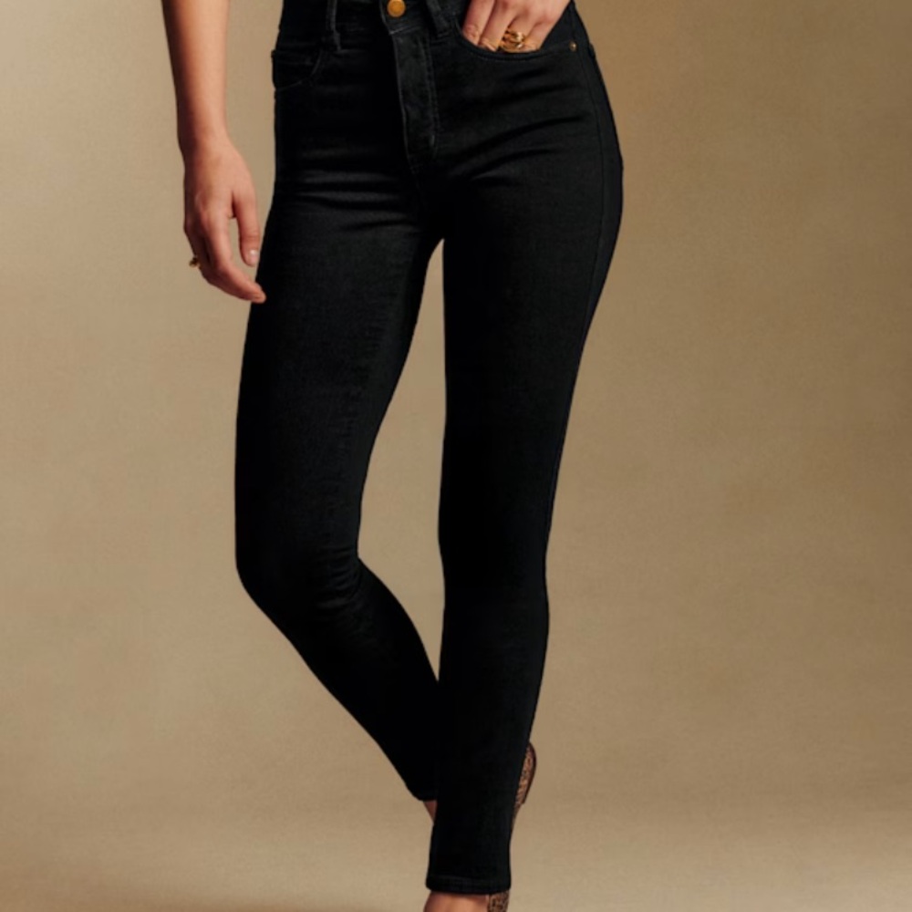 Sézane Slim Parfait Jeans Black Tall Size 34 / US 2 Mid-Rise Skinny